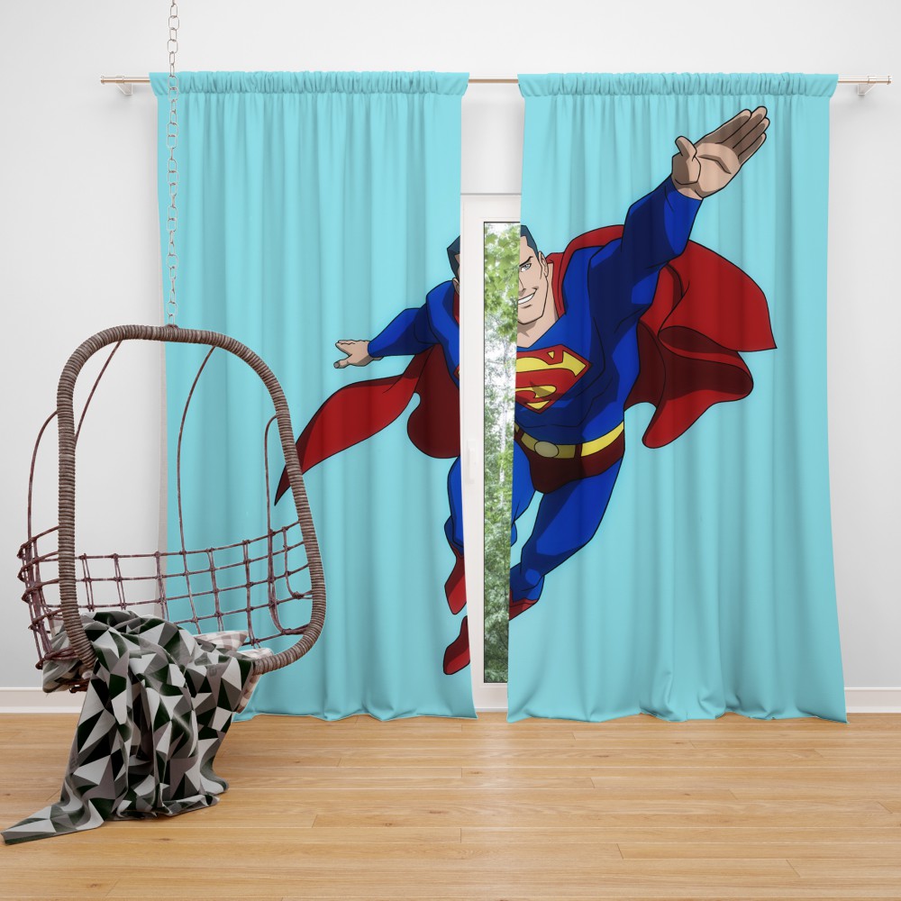 Erkek Çocuk Odası Perdesi Superman