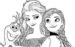 Elsa Anna Frozen Coloring Pages