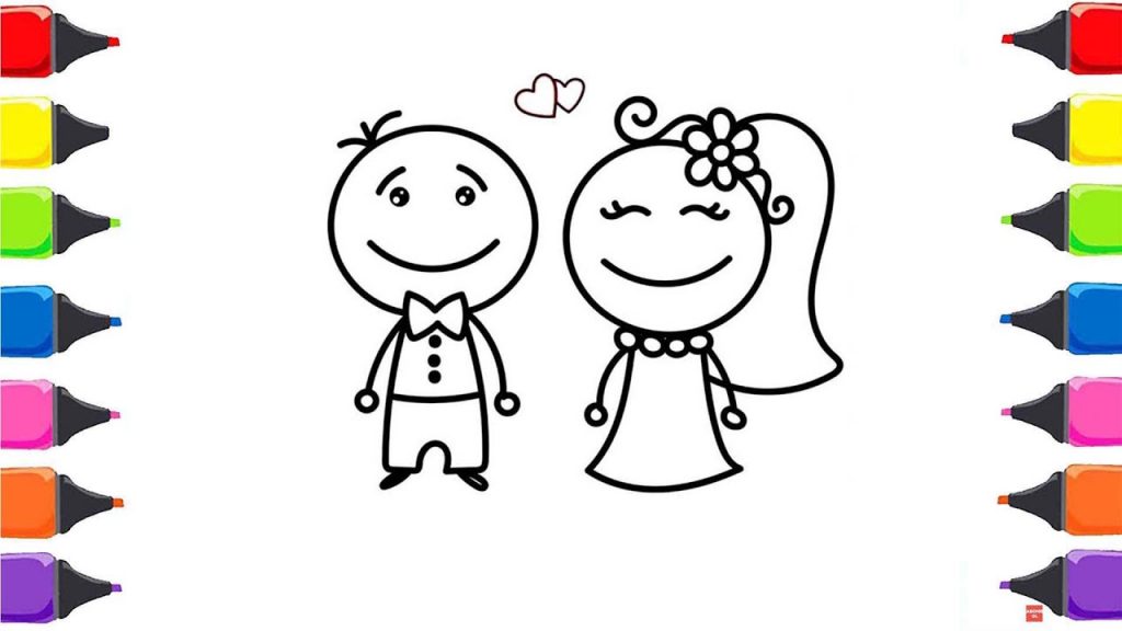 Bride Groom Coloring Pages